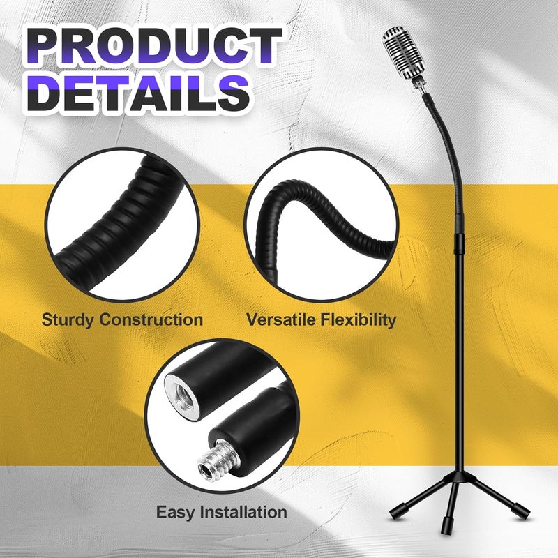 Opfiue 16" Gooseneck Tube Extension Holder,1/4"-20 Female to Male Thread Metal Universal Hose Flexible Arm for Phone Action Camera Microphone(2 PCS) - Image 4